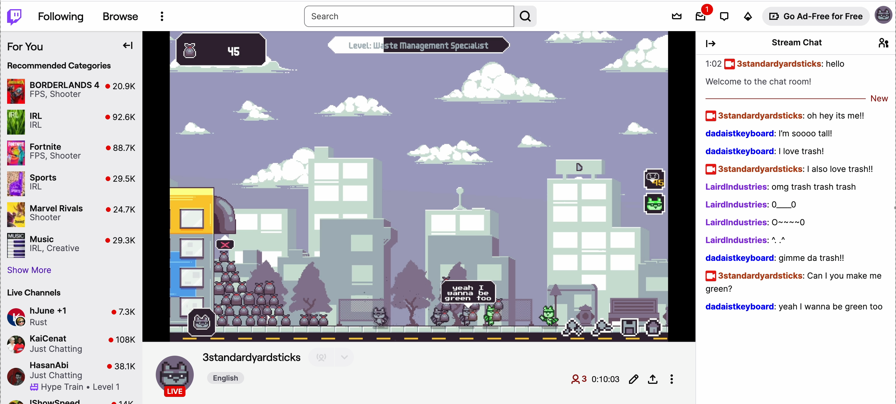 Twitch authentication and integration screenshot